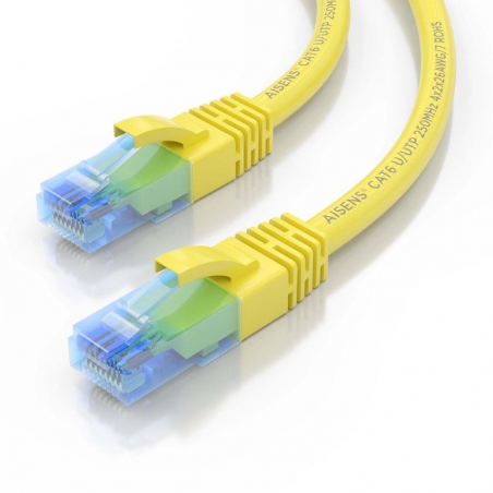 Cable de Red RJ45 AWG26 CCA UTP Aisens A135-0831 Cat.6/ 50cm/ Amarillo