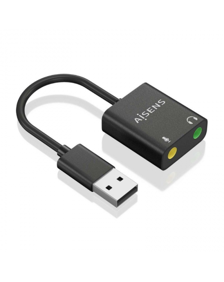 Tarjeta de Sonido Aisens A106-0769/ USB Macho - 2xJack 3.5 Hembra