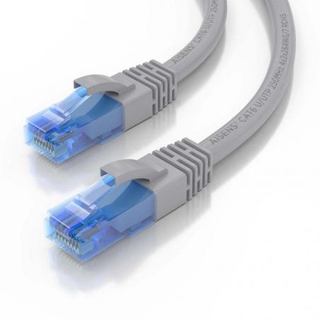 Cable de Red RJ45 AWG26 CCA UTP Aisens A135-0771 Cat.6/ 25cm/ Gris