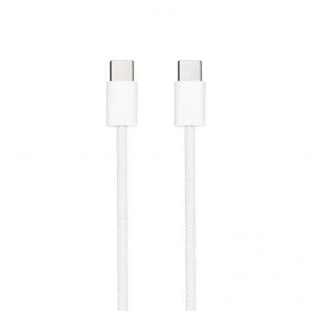 Cable USB 2.0 Tipo-C Nanocable 10.01.6001-CO/ USB Tipo-C Macho - USB Tipo-C Macho/ Hasta 60W/ 480Mbps/ 1m/ Blanco