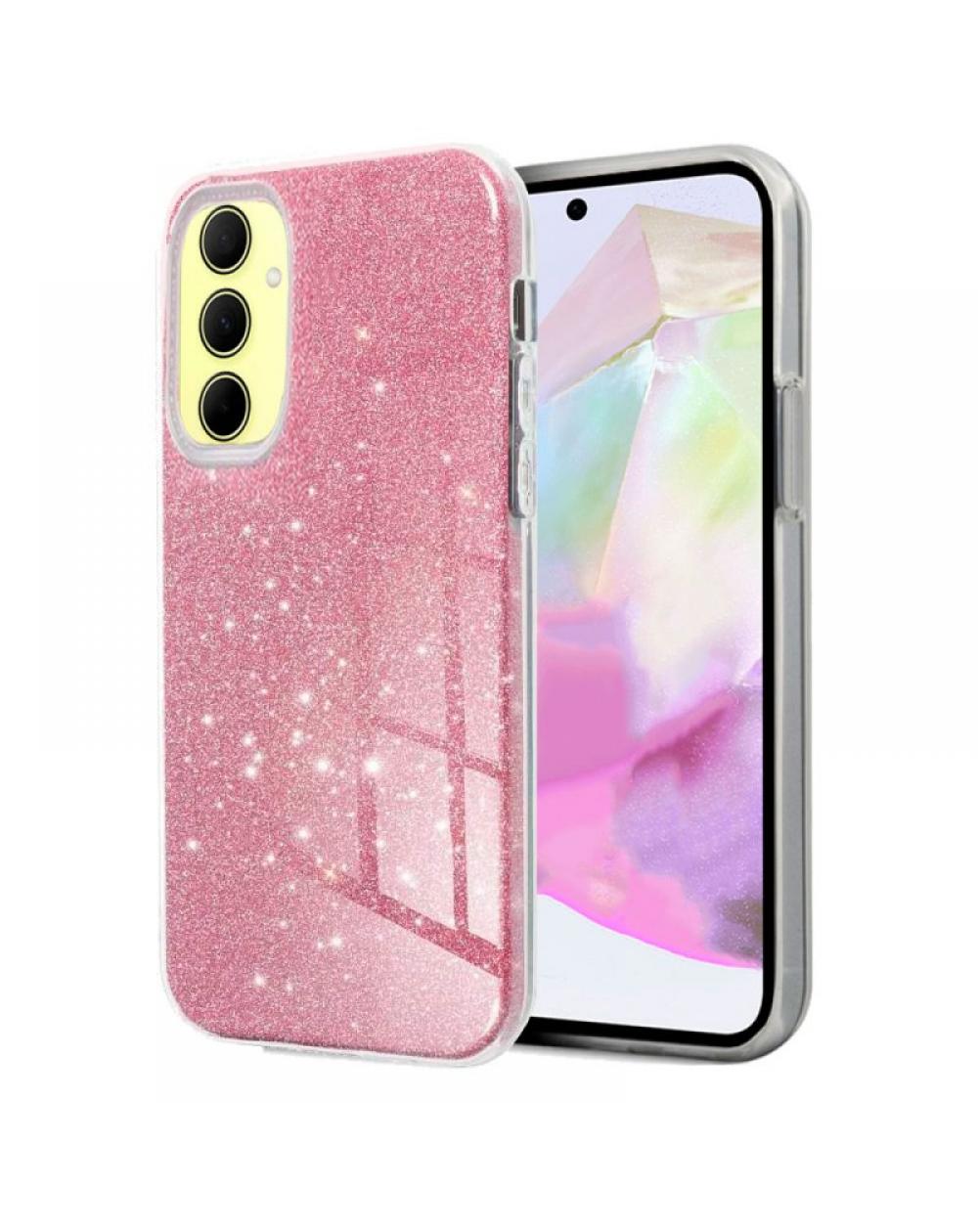 Carcasa COOL para Samsung A356 Galaxy A35 5G Glitter Rosa