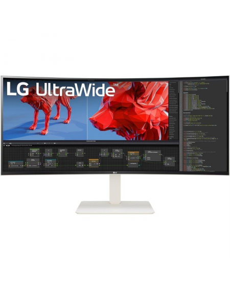 Monitor Profesional Ultrapanorámico Curvo LG UltraWide 38WR85QC-W 37.5'/ WQHD+/ Multimedia/ Blanco