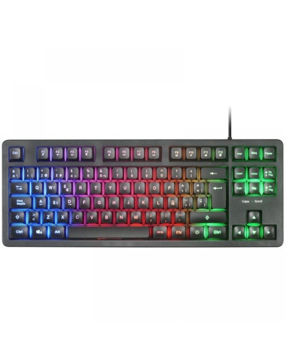 Teclado Gaming SemiMecánico Mars Gaming MK023/ Negro