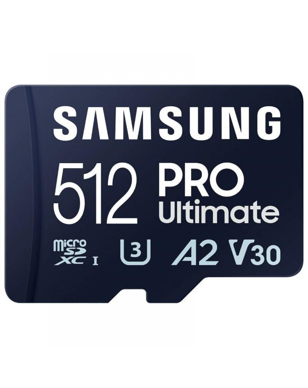 Tarjeta de Memoria Samsung Pro Ultimate 512GB microSD XC con Adaptador/ Clase 10/ 200MBs