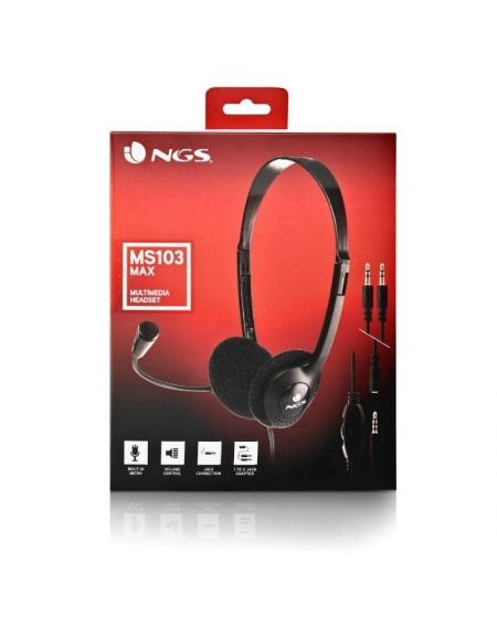 Auriculares NGS MS103 MAX/ con Micrófono/ Jack 3.5/ Negros