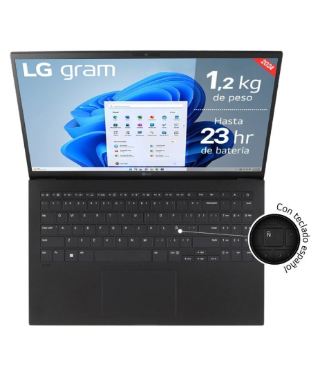Portátil LG Gram 15Z90S-G.AA75B Intel Core Ultra 7-155H/ 16GB/ 512GB SSD/ 15.6'/ Win11