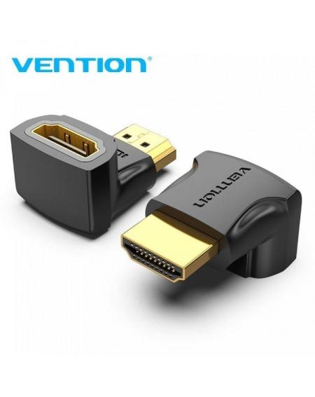 Adaptador HDMI 4K 90º Vention AIOB0-2/ HDMI Macho - HDMI Hembra/ Pack 2 Uds
