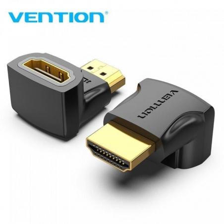 Adaptador HDMI 4K 90º Vention AIOB0-2/ HDMI Macho - HDMI Hembra/ Pack 2 Uds