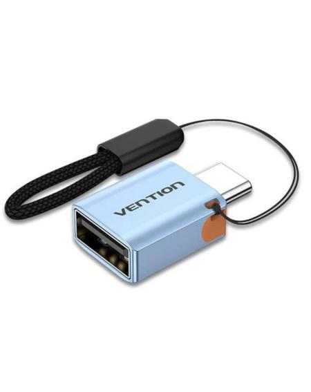 Adaptador OTG USB 3.1 Vention CUBH0/ USB Tipo-C Macho - USB Hembra/ Azul
