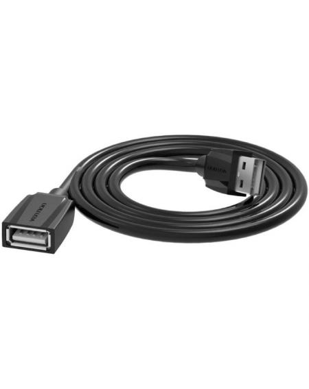 Cable Alargador USB 3.0 Vention VAS-A45-B150/ USB Macho - USB Hembra/ 5Gbps/ 1.5m/ Negro
