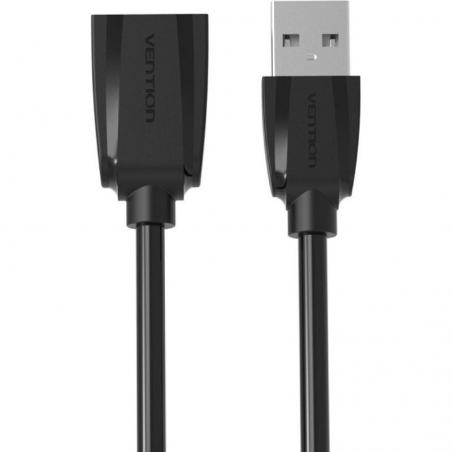 Cable Alargador USB 3.0 Vention VAS-A45-B150/ USB Macho - USB Hembra/ 5Gbps/ 1.5m/ Negro