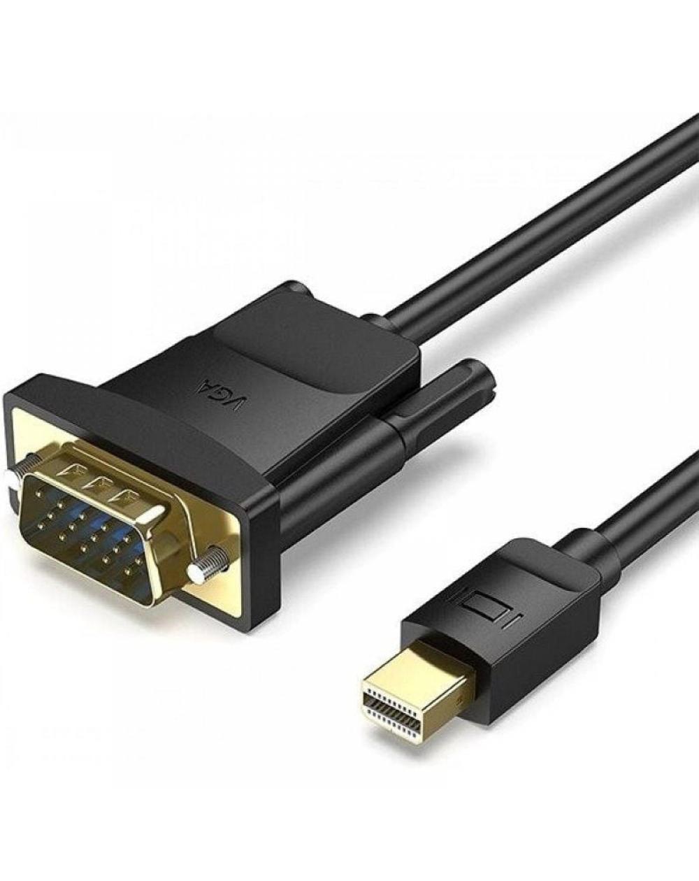 Cable Conversor Vention HFDBF/ Mini DisplayPort Macho - VGA Hembra/ 1m/ Negro