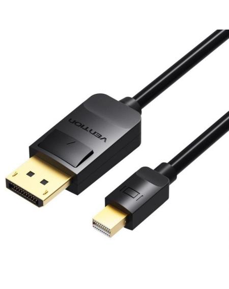 Cable Conversor Vention HAABG/ Mini DisplayPort Macho - DisplayPort Macho/ 1.5m/ Negro