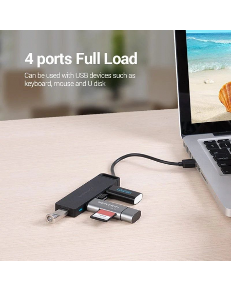 Hub USB 2.0 Vention CHMBD/ 4xUSB/ 50cm