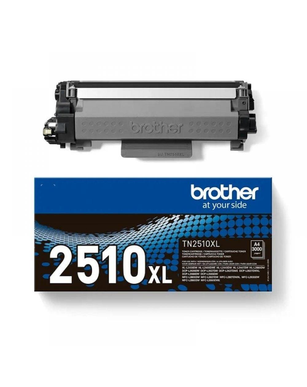 Tóner Original Brother TN2510XL Alta Capacidad/ Negro