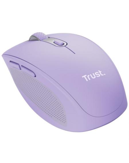 Ratón Inalámbrico por Bluetooth Trust Ozaa Compact Wireless/ Batería recargable/ Hasta 3200 DPI/ Morado