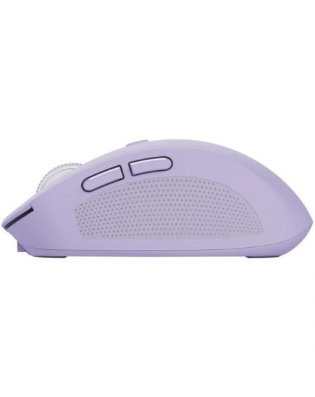 Ratón Inalámbrico por Bluetooth Trust Ozaa Compact Wireless/ Batería recargable/ Hasta 3200 DPI/ Morado