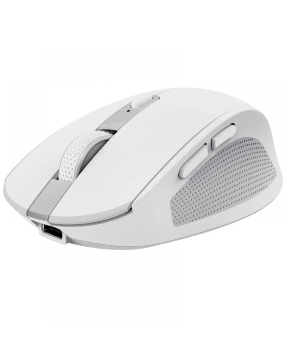 Ratón Inalámbrico por Bluetooth Trust Ozaa Compact Wireless/ Batería recargable/ Hasta 3200 DPI/ Blanco