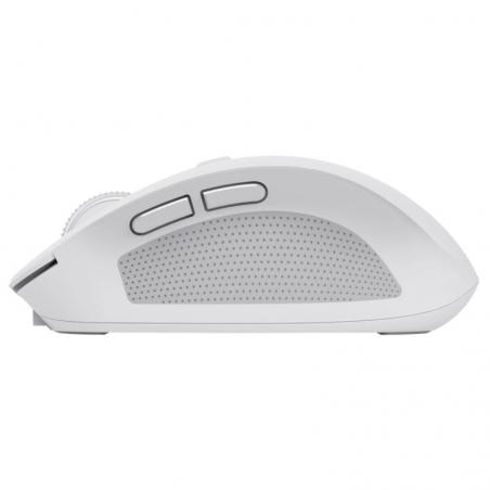 Ratón Inalámbrico por Bluetooth Trust Ozaa Compact Wireless/ Batería recargable/ Hasta 3200 DPI/ Blanco