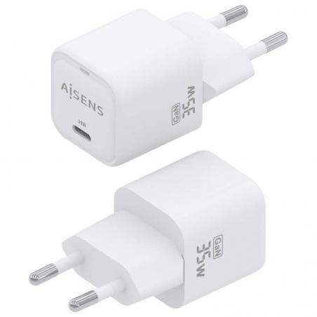 Cargador de Pared Aisens ASCH-35W1P022-W/ 1xUSB Tipo-C/ 35W