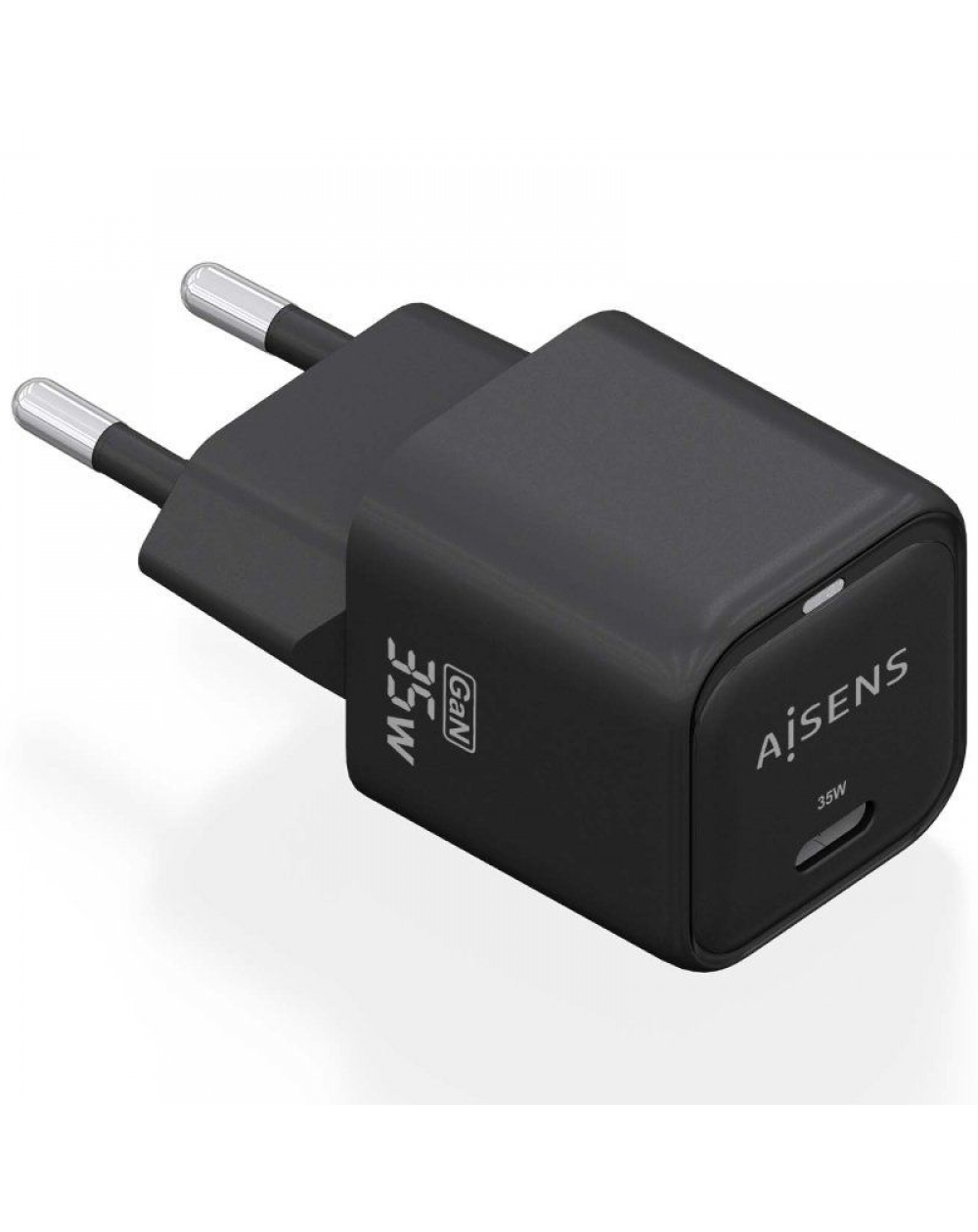 Cargador de Pared Aisens ASCH-35W1P023-BK/ 1xUSB Tipo-C/ 35W