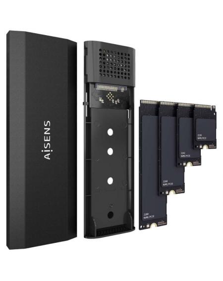 Caja Externa para Disco SSD M.2 NGFF Aisens ASM2-028B/ USB 3.2/ Sin tornillos