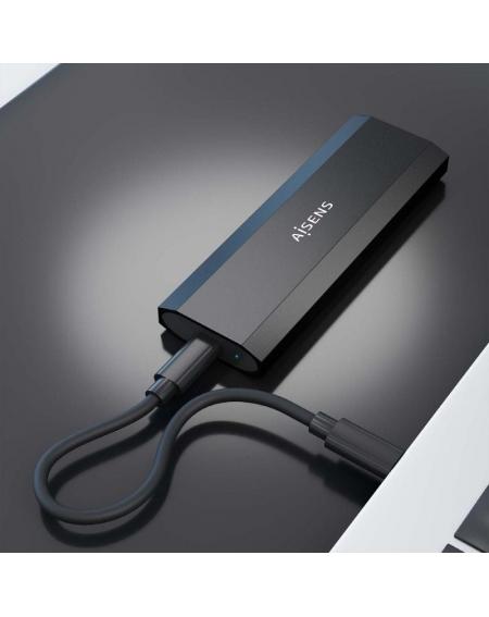 Caja Externa para Disco SSD M.2 NGFF Aisens ASM2-028B/ USB 3.2/ Sin tornillos