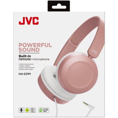Auriculares JVC HA-S31M/ con Micrófono/ Jack 3.5/ Rosas