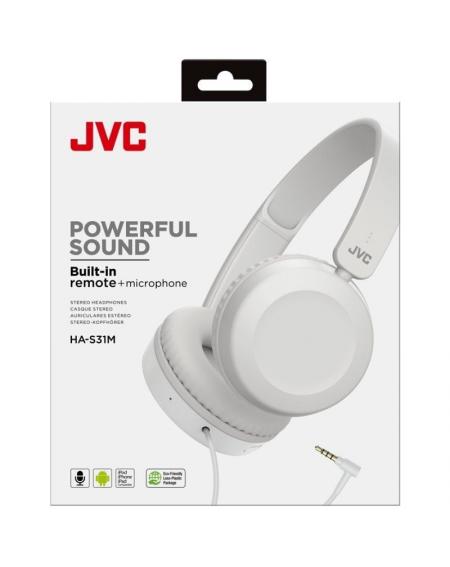Auriculares JVC HA-S31M/ con Micrófono/ Jack 3.5/ Blancos