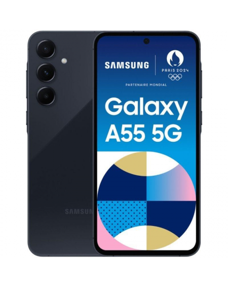 Smartphone Samsung Galaxy A55 8GB/ 256GB/ 6.6'/ 5G/ Negro Eclipse