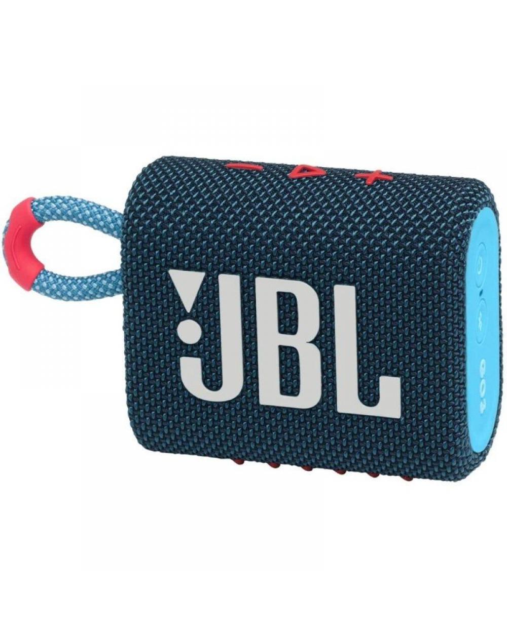 Altavoz con Bluetooth JBL GO 3/ 4.2W/ 1.0/ Azul Rosa