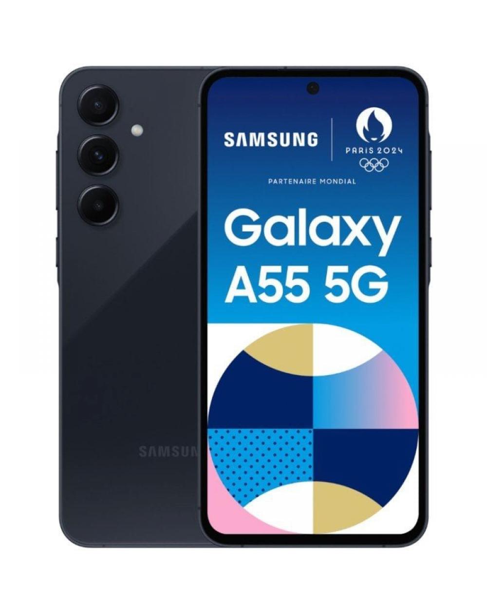 Smartphone Samsung Galaxy A55 8GB/ 128GB/ 6.6'/ 5G/ Negro Eclipse