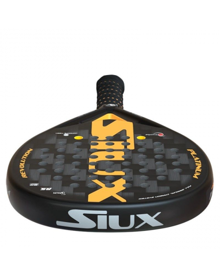 Pala de Pádel Siux Platinum Revolution 24K/ Negra y Naranja