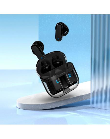 Auriculares Stereo Bluetooth Dual Pod Earbuds COOL Crystal Negro