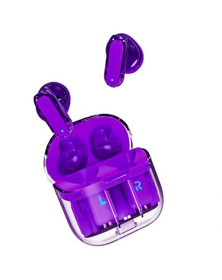 Auriculares Stereo Bluetooth Dual Pod Earbuds COOL Crystal Violeta