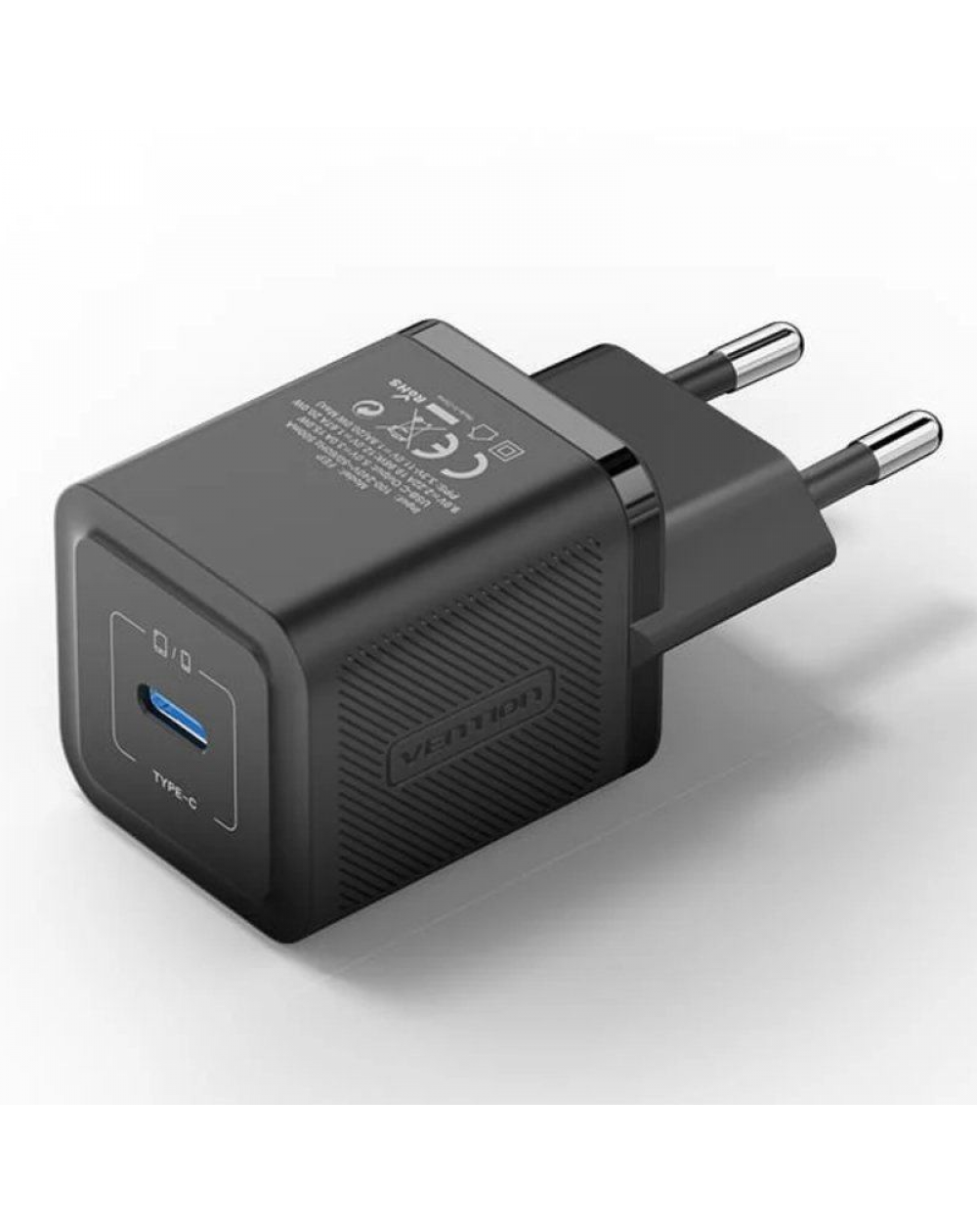 Cargador Gan de Pared Vention FEPB0-EU/ 1xUSB Tipo-C/ 20W