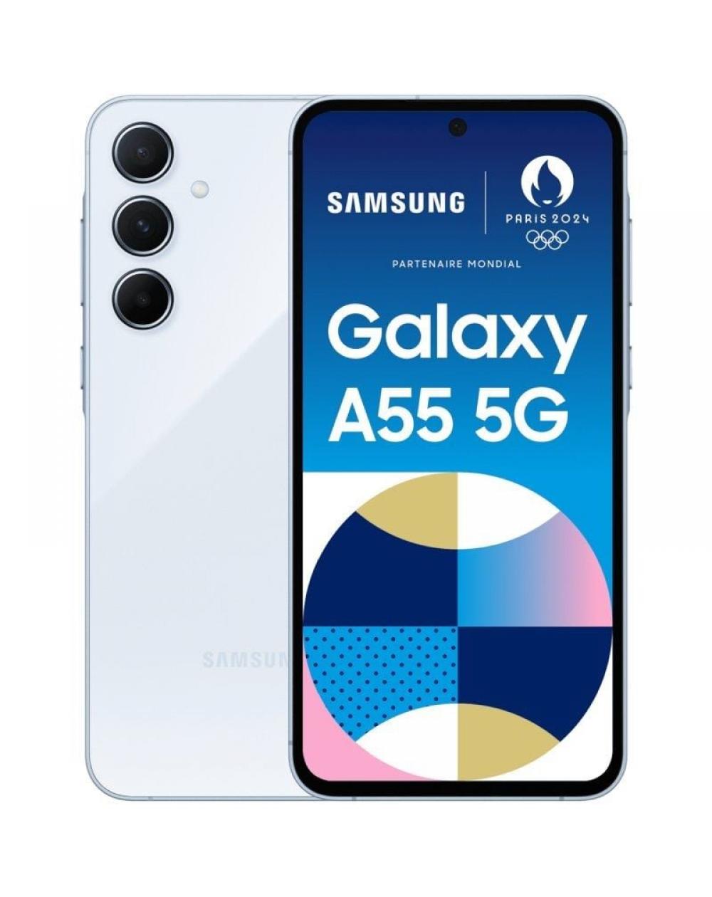 Smartphone Samsung Galaxy A55 8GB/ 256GB/ 6.6'/ 5G/ Azul Cielo