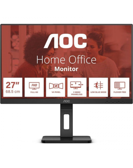 Monitor Profesional AOC 27E3QAF 27'/ Full HD/ Multimedia/ Negro