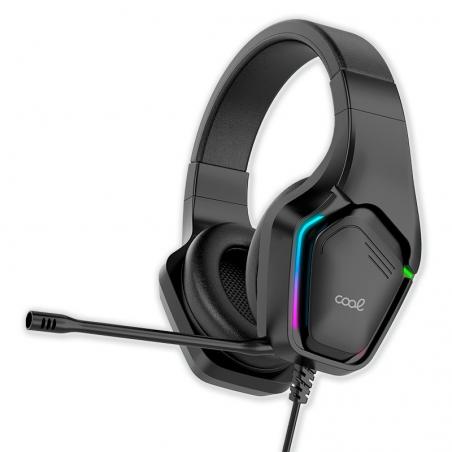 Auriculares Stereo PC / PS4 / PS5 / Xbox Gaming Led RGB COOL Exodus + Adapt. Audio