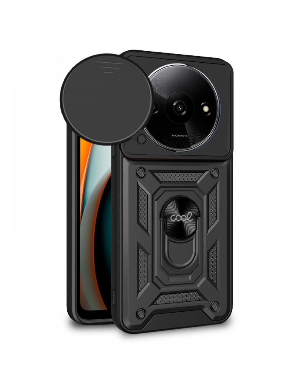 Carcasa COOL para Xiaomi Redmi A3 Hard Ring Negro