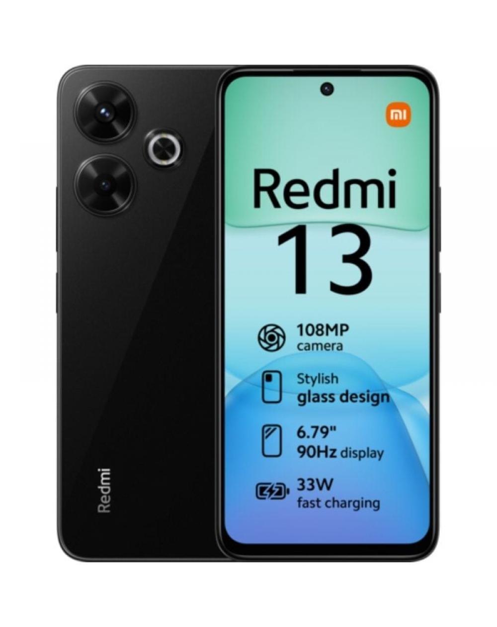 Smartphone Xiaomi Redmi 13 6GB/ 128GB/ 6.79'/ Negro Medianoche