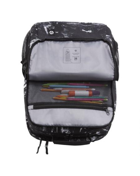 Mochila HP Campus XL 7J592AA para Portátiles hasta 16'/ Negra y Blanca