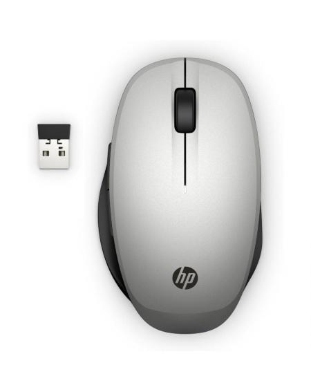 Ratón Inalámbrico por Bluetooth HP Dual Mode/ Hasta 3600 DPI/ Plata