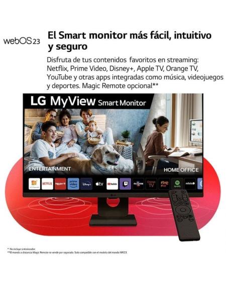 Smart Monitor LG MyView 32SR50F-B 31.5'/ Full HD/ Smart TV/ Multimedia/ Negro