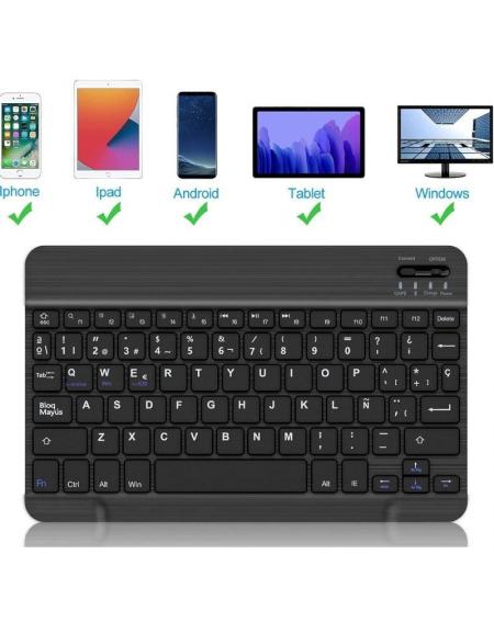 Funda con Teclado Just In Case 8328014 Bluetooth para Tablets Samsung Galaxy Tab A8/ Negra