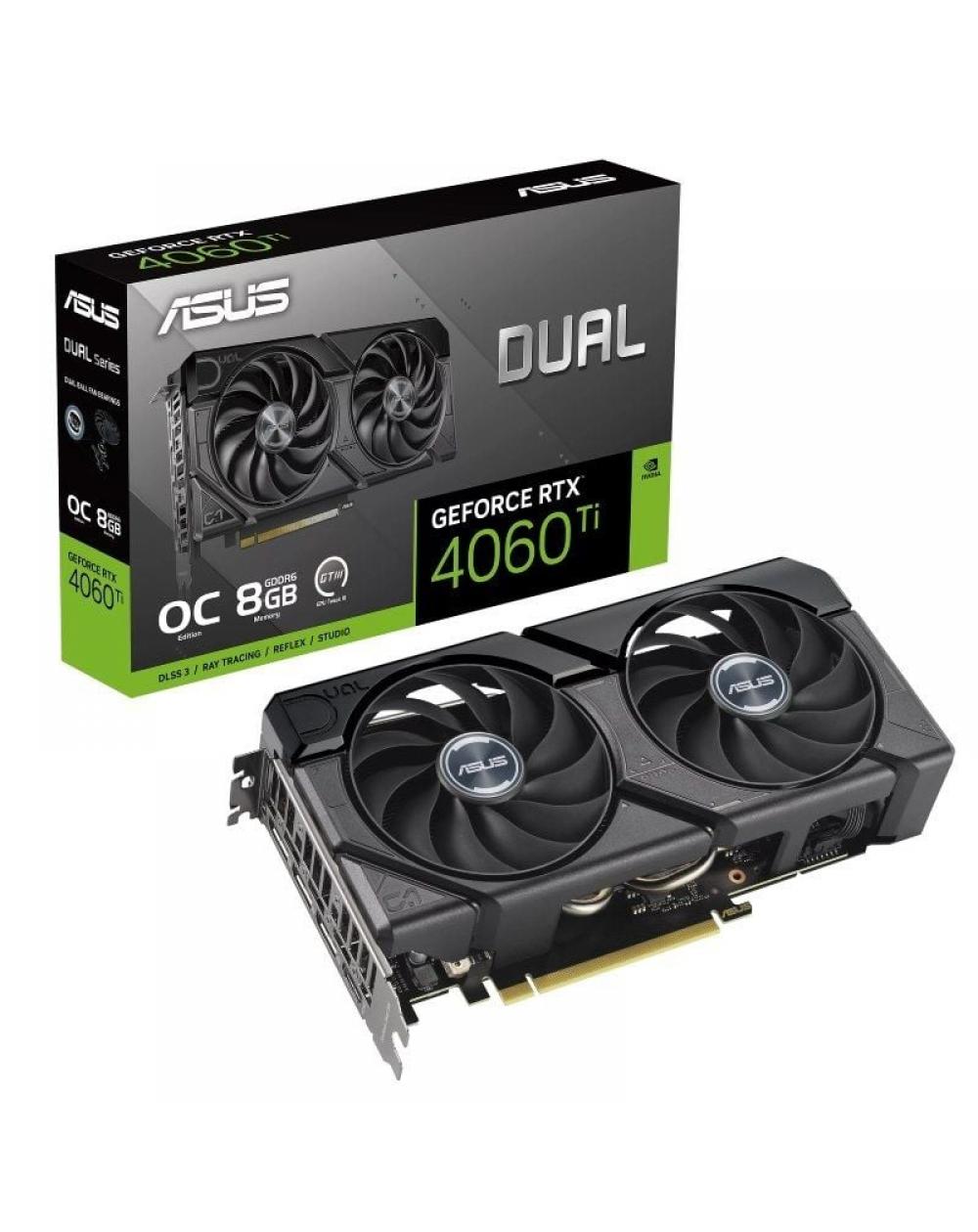 Tarjeta Gráfica Asus Dual GeForce RTX 4060 Ti EVO OC Edition/ 8GB GDDR6