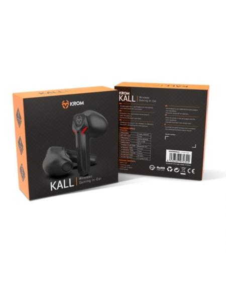 Auriculares Bluetooth Krom Kall con estuche de carga/ Autonomía 4h/ Negros