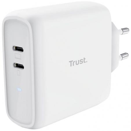 Cargador de Pared Trust Maxo 65W 2P/ 2xUSB Tipo-C/ 65W