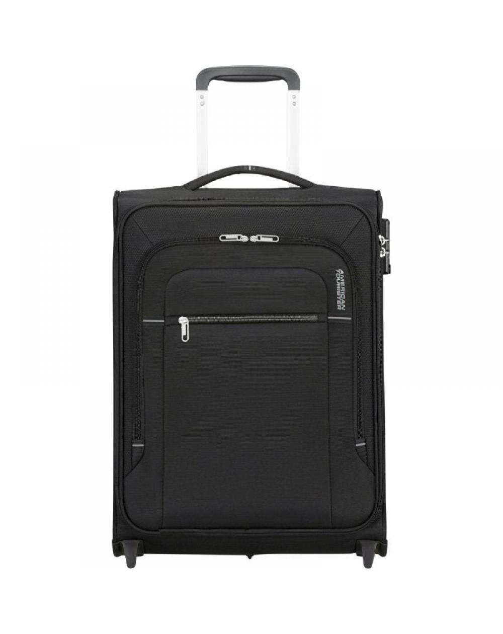 Maleta de Cabina American Tourister Crosstrack Upright 55cm/ 55x40x20cm/ 2 Ruedas/ Negro y Gris