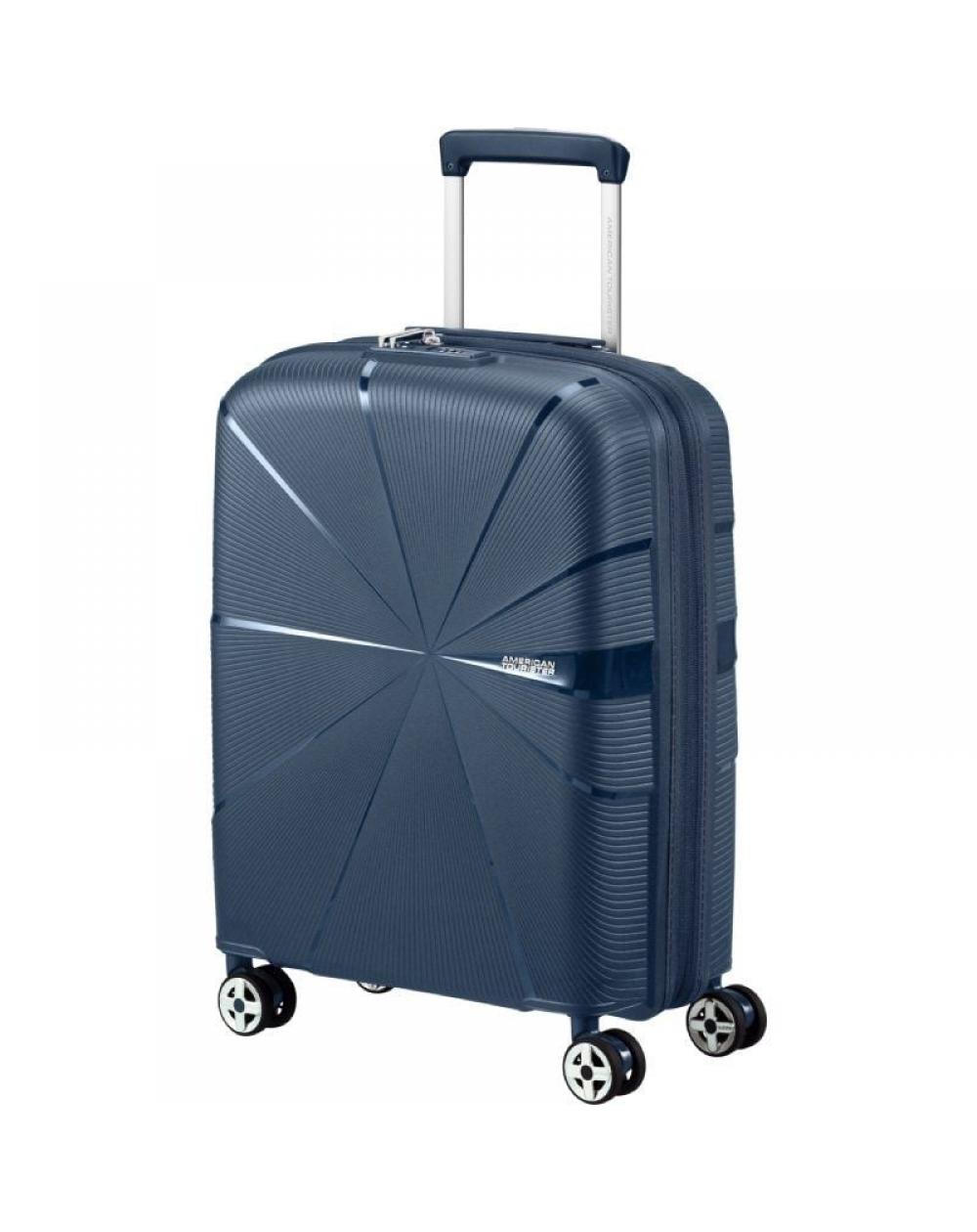 Maleta de Cabina American Tourister Starvibe Spinner 55cm/ 55x40x20cm/ 4 Ruedas/ Azul Marino